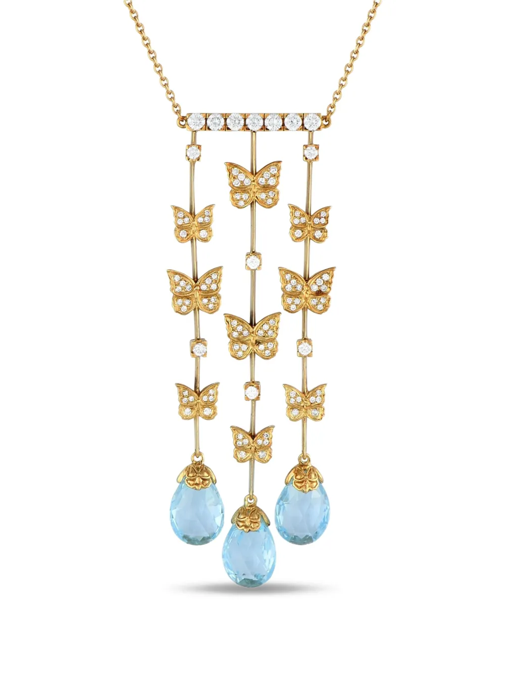 Carrera Y Carrera 18K yellow gold diamond and topaz necklace | Gold | Image 1
