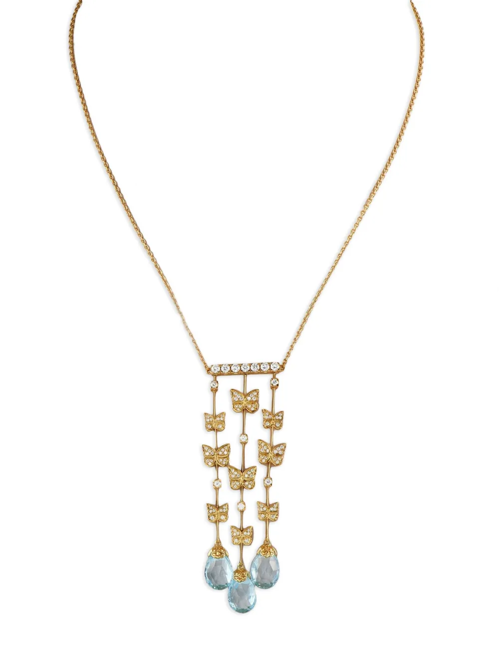 Carrera Y Carrera 18K yellow gold diamond and topaz necklace | Image 2