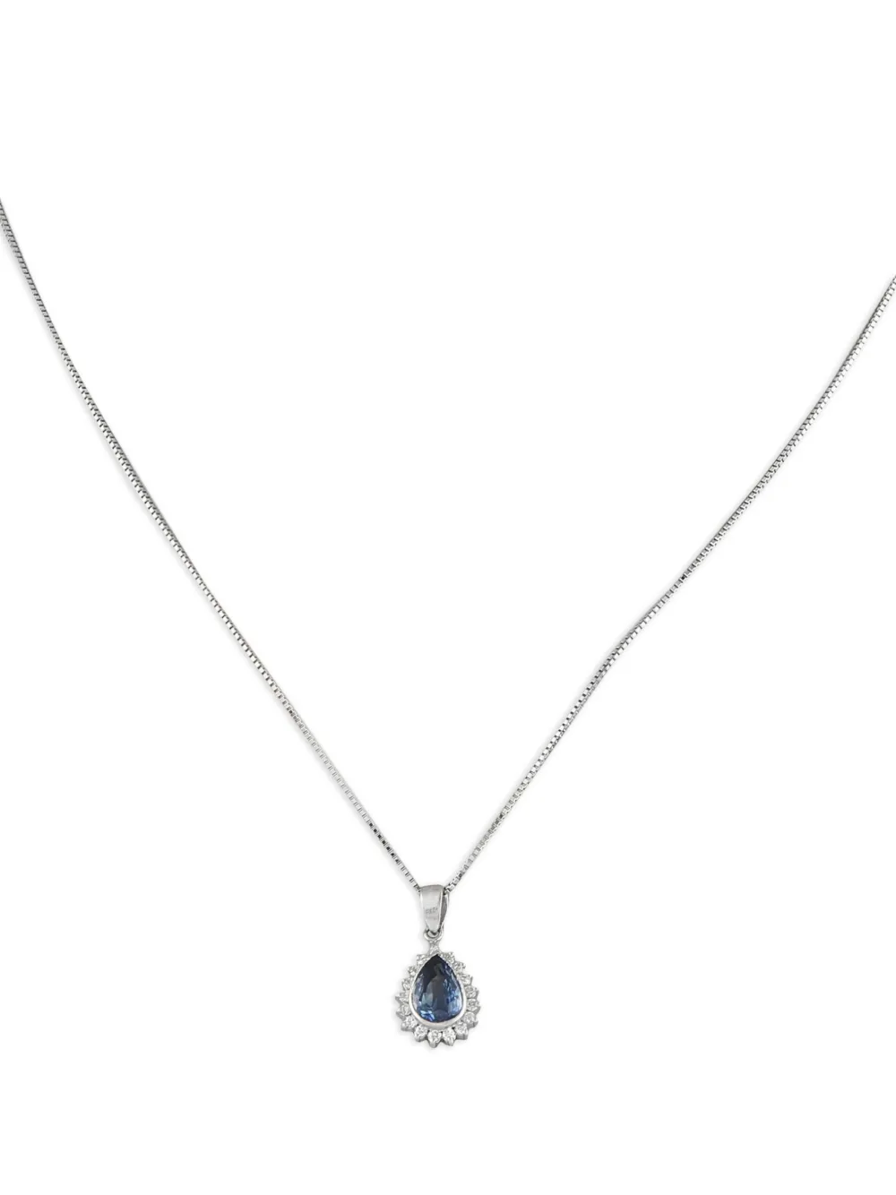 LB Exclusive platinum diamond and sapphire necklace | Image 2