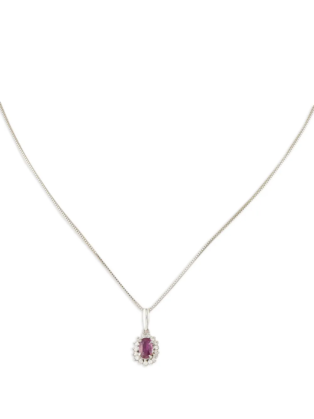 LB Exclusive platinum diamond and ruby necklace | Image 2