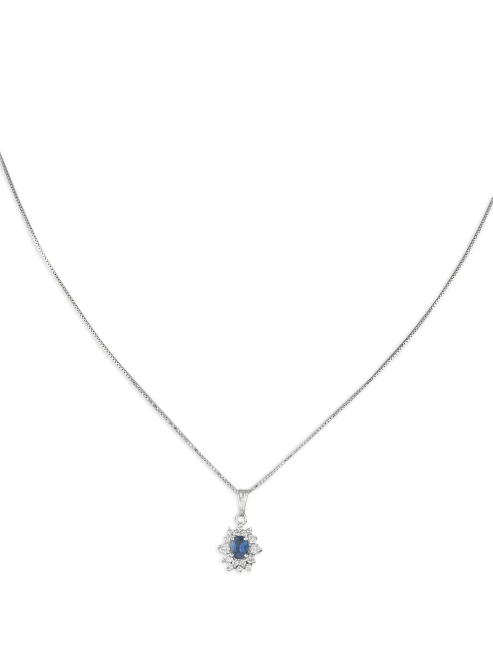 LB Exclusive platinum diamond and sapphire necklace | Image 2