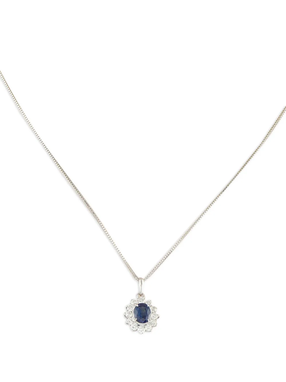 LB Exclusive platinum diamond and sapphire necklace | Image 2
