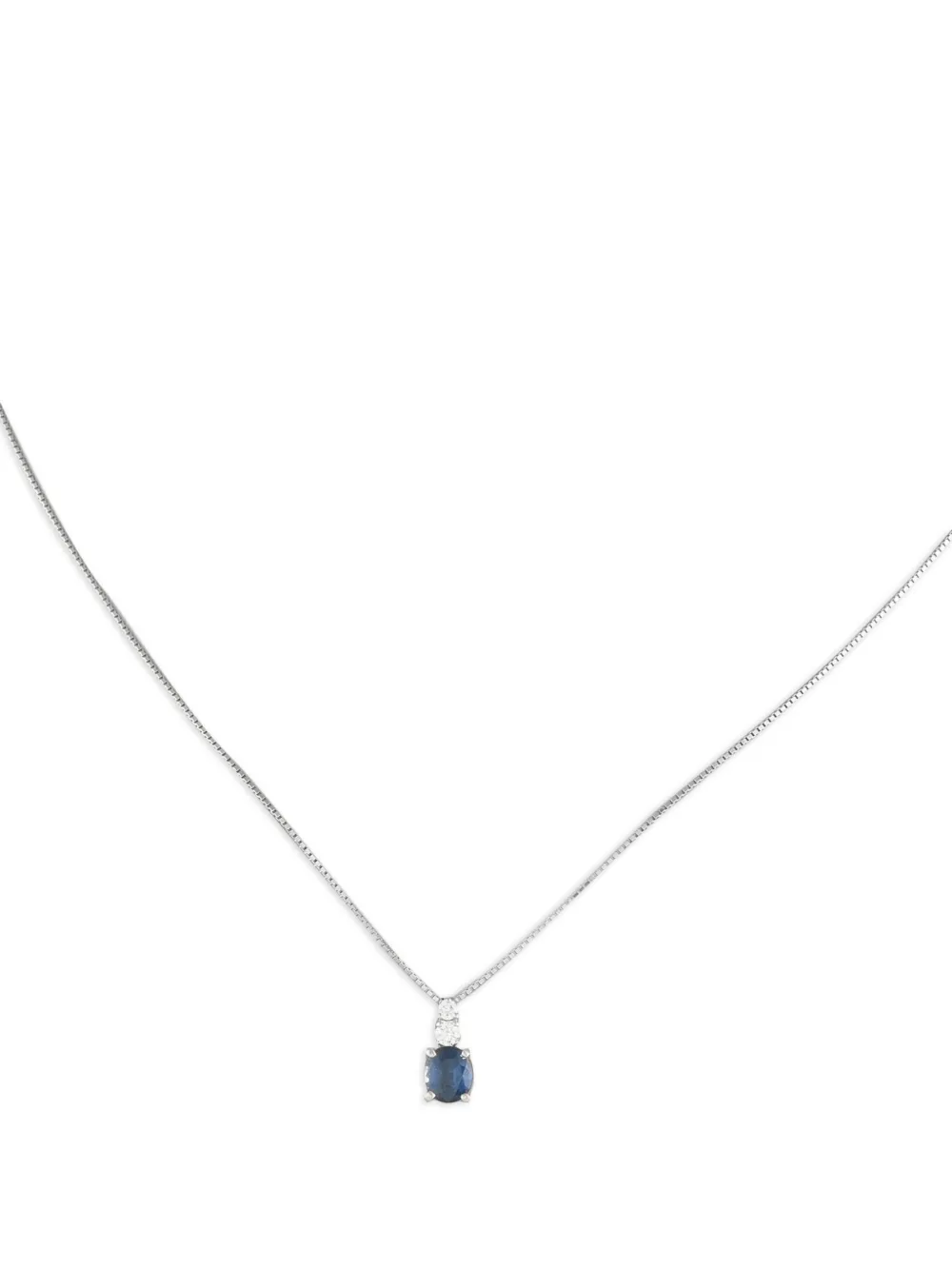 LB Exclusive platinum sapphire and diamond necklace | Image 2