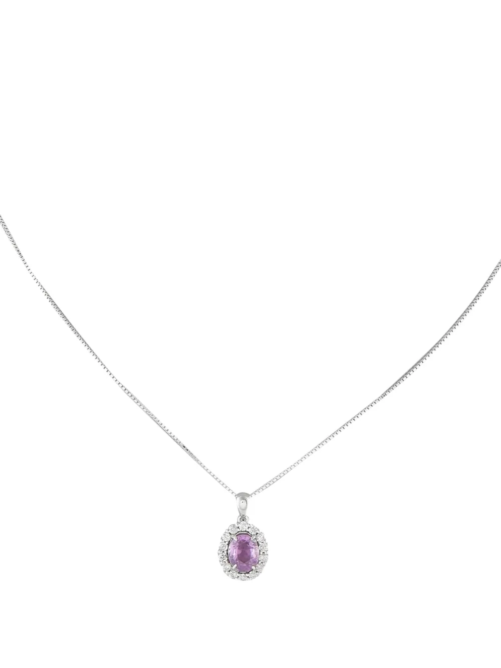 LB Exclusive platinum sapphire and diamond necklace | Image 2