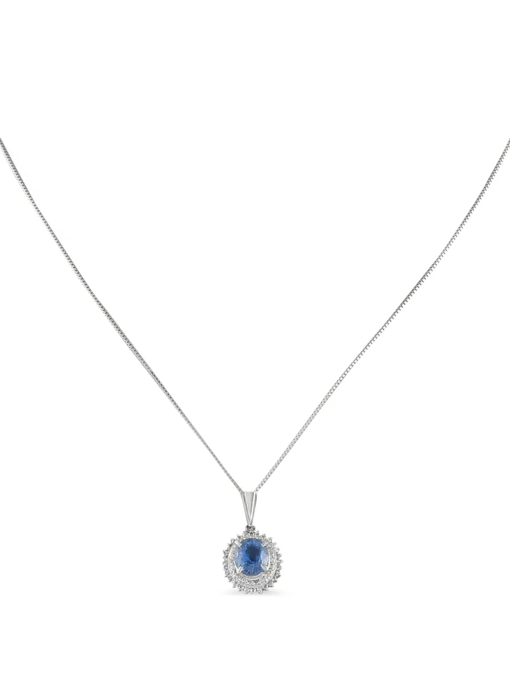 LB Exclusive platinum diamond and sapphire necklace | Image 2