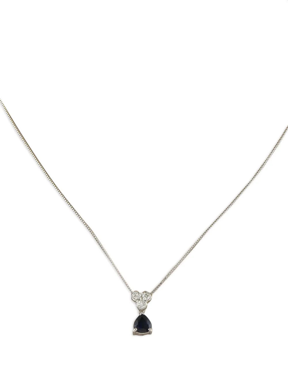 LB Exclusive platinum sapphire and diamond necklace | Image 2