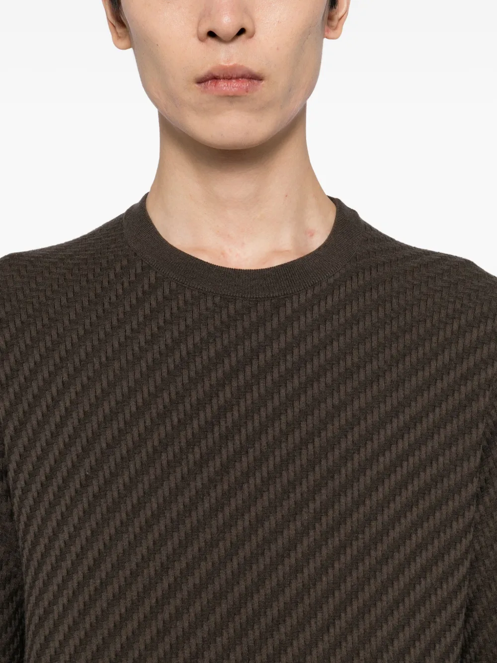 Brioni Sweater met ronde hals Bruin