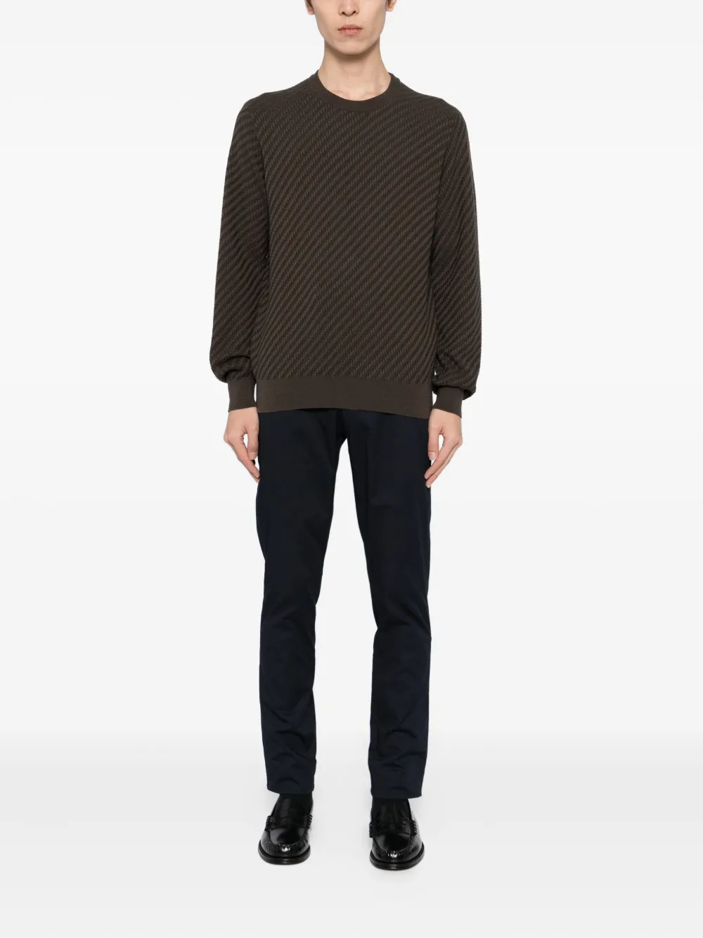 Brioni Sweater met ronde hals - Bruin