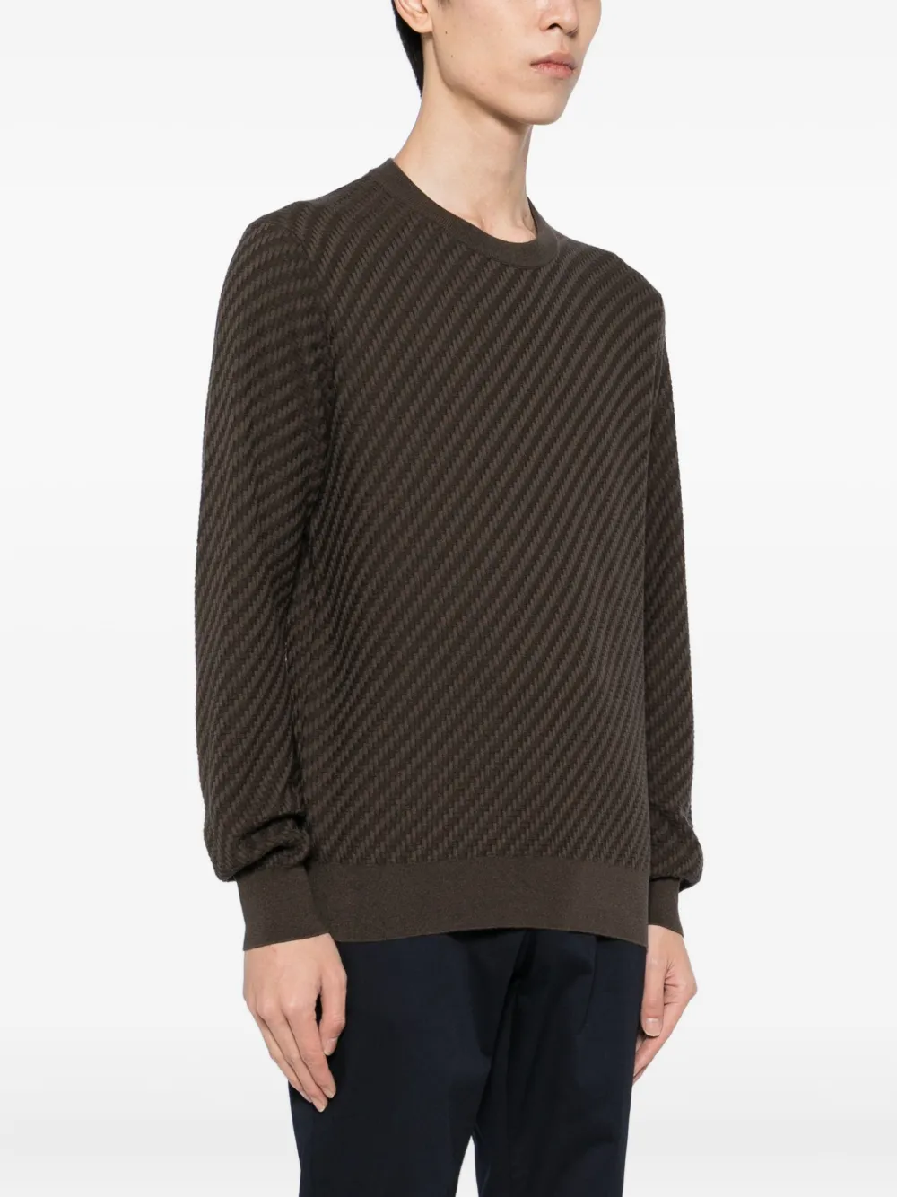 Brioni Sweater met ronde hals Bruin