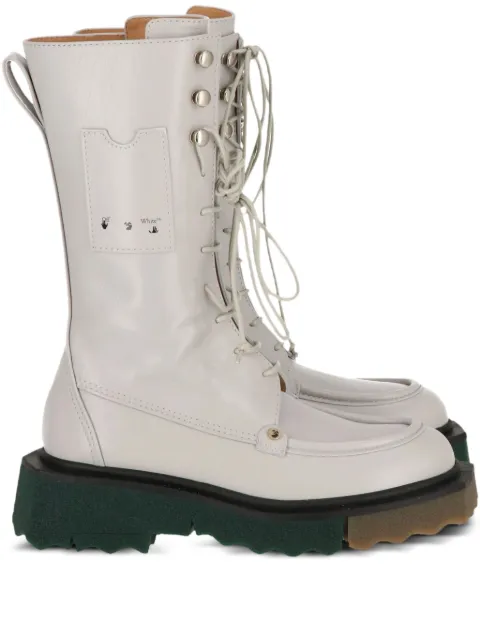 Off-White lace-up platform boots