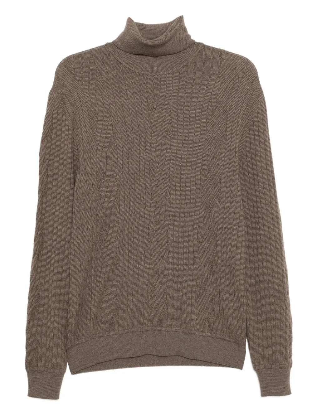 Brioni cable-knit sweatshirt - Marrone