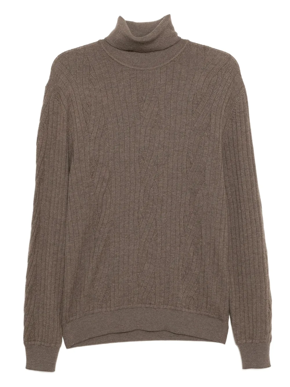 Brioni cable-knit sweatshirt | Brown | Image 1