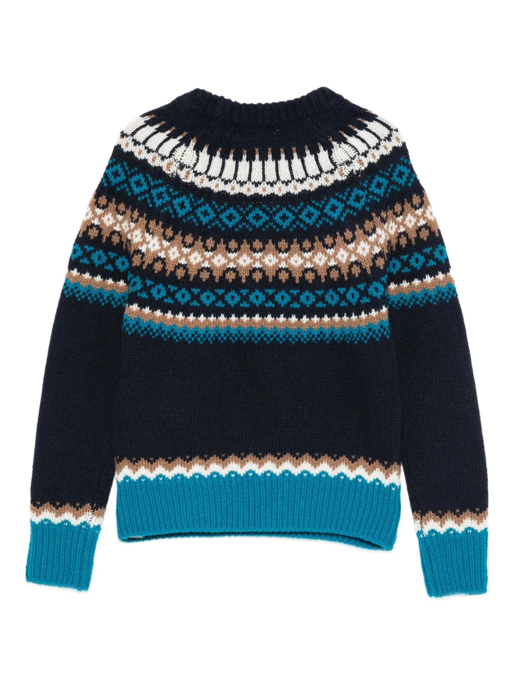 Moncler Enfant Fair-isle pattern crew-neck sweater | Boys Knitwear | Image 2