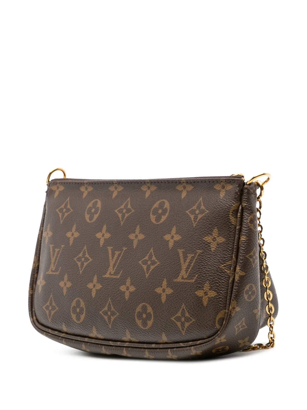 Pre-owned Louis Vuitton 2020 Monogram Multi Pochette Accessoires Satchel In Brown