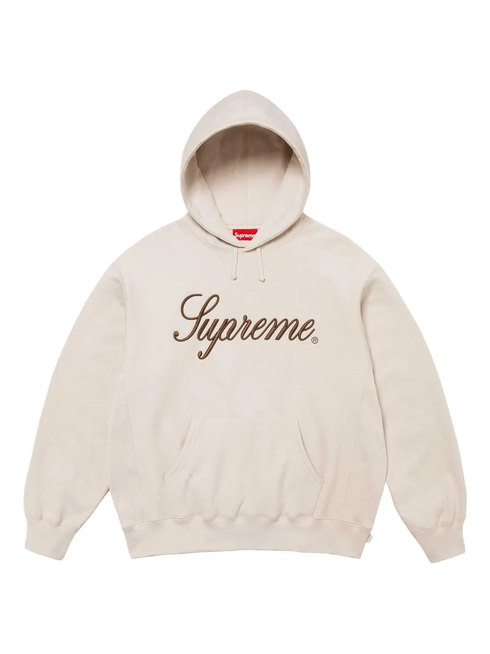 Supreme logo-embroidered hoodie | Neutrals | Image 1