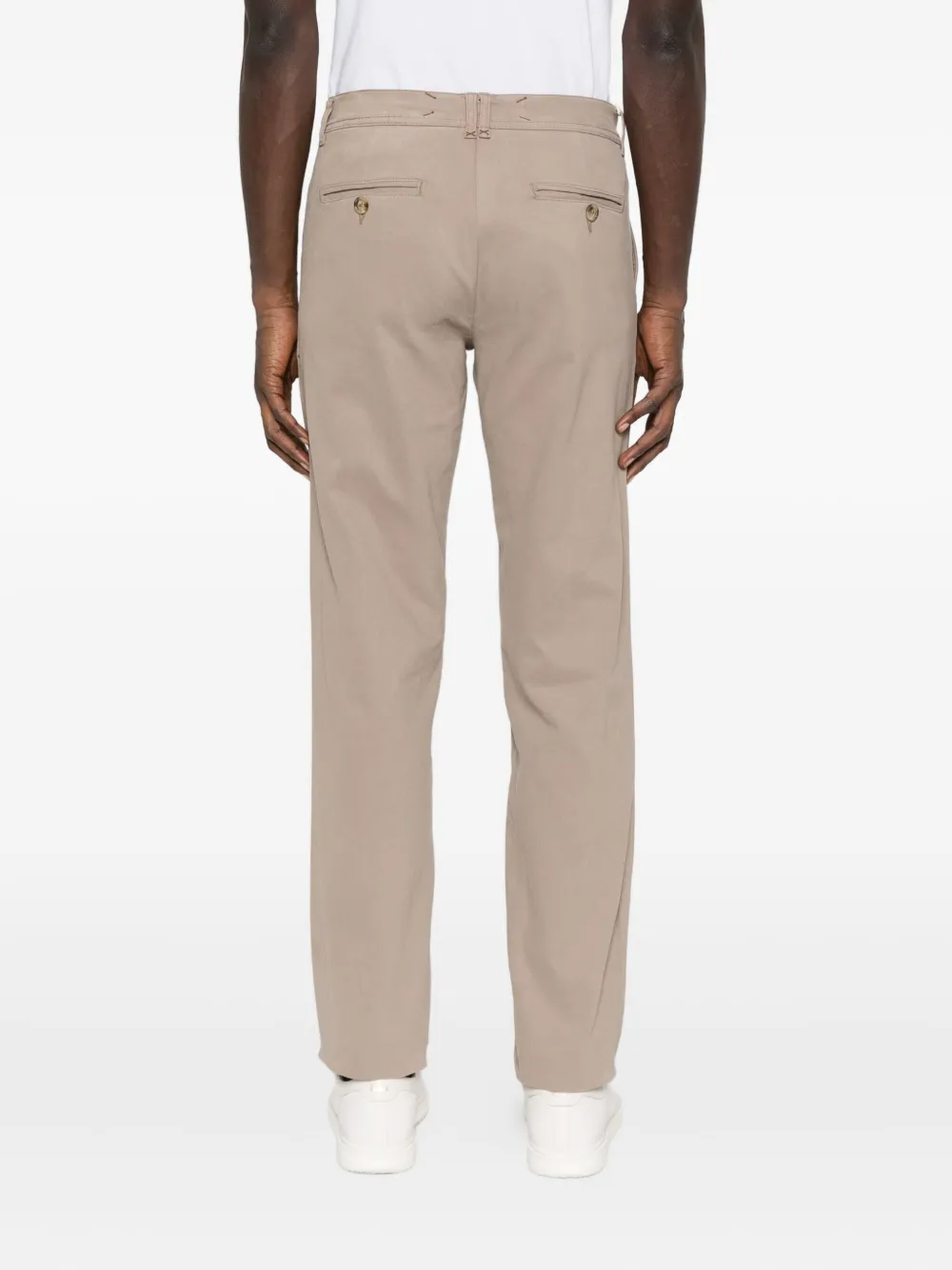 Sand Dilan Suede-touch Trousers In Brown