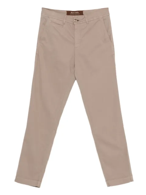 Sand Dilan suede-touch trousers