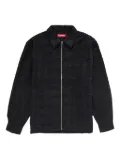 Supreme bouclé zip-up shirt - Black