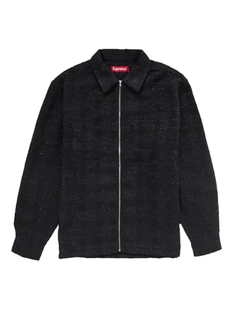 Supreme bouclé zip-up shirt