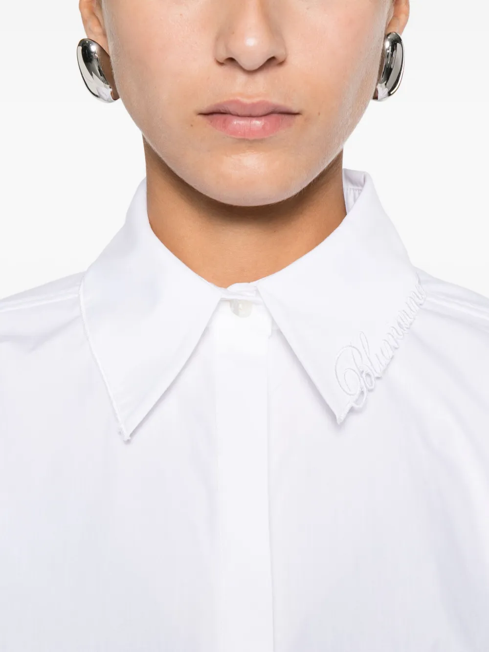 Blumarine Cotton Shirts In White