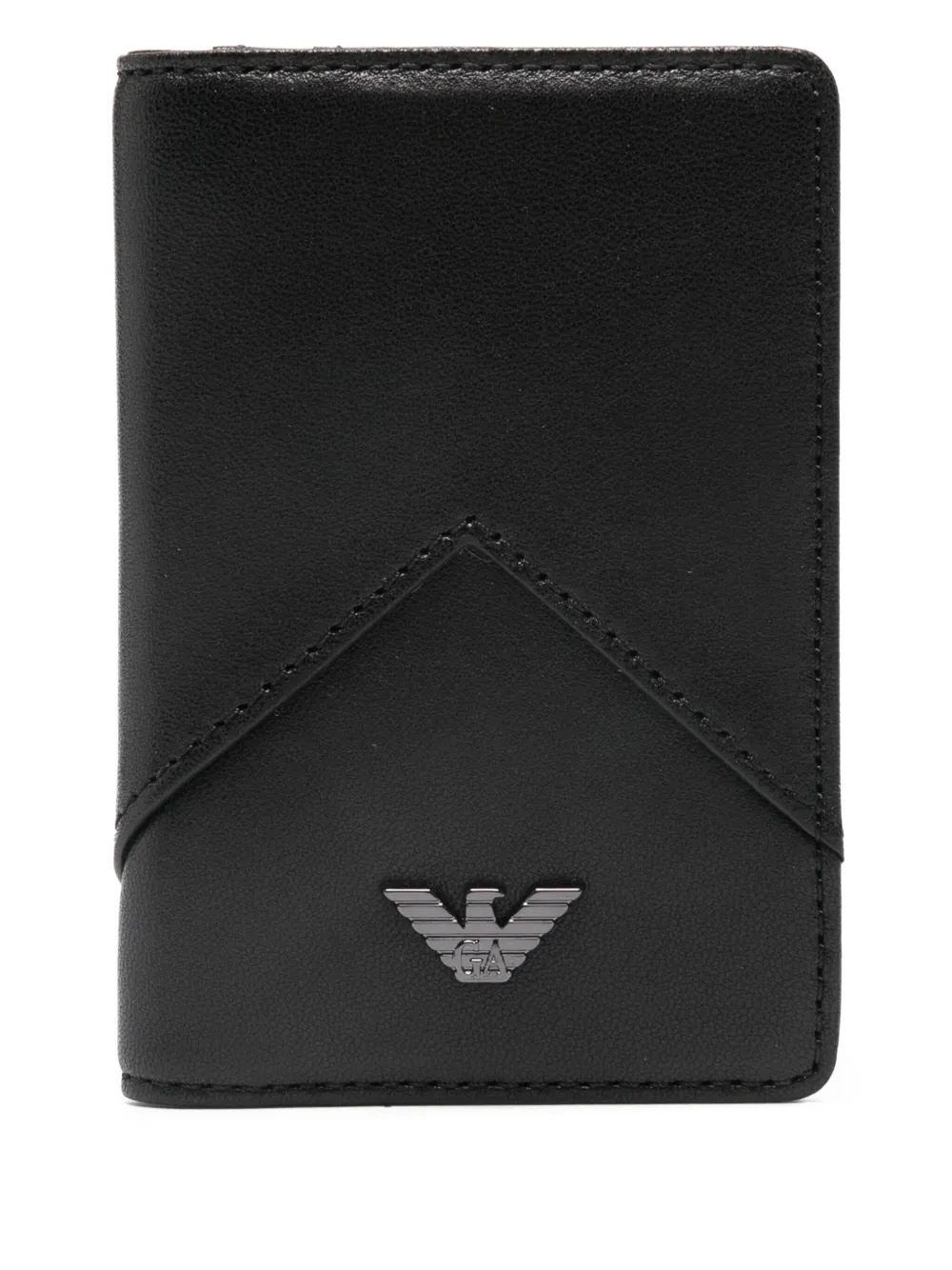 Emporio Armani logo-detail leather wallet - Nero