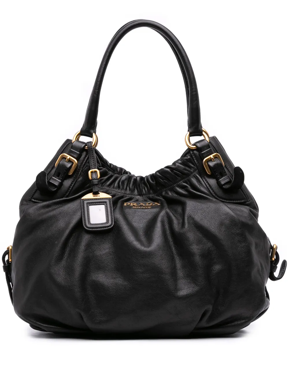 Prada Pre-Owned 2010-2025 Soft Calf Gathered satchel | Black | Image 1