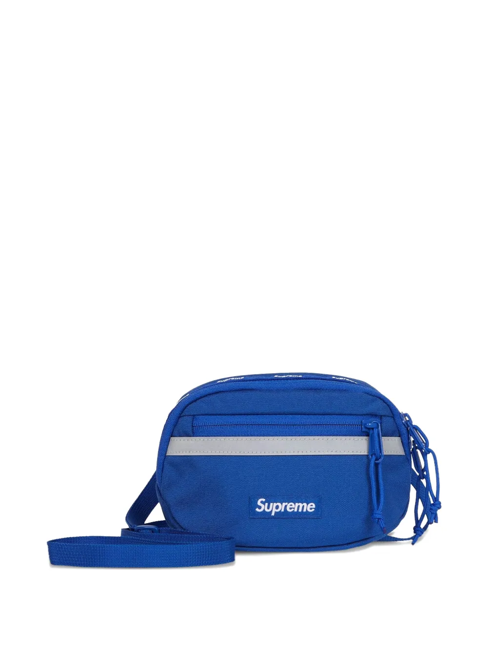 Supreme reflective-panel mini belt bag - Blauw