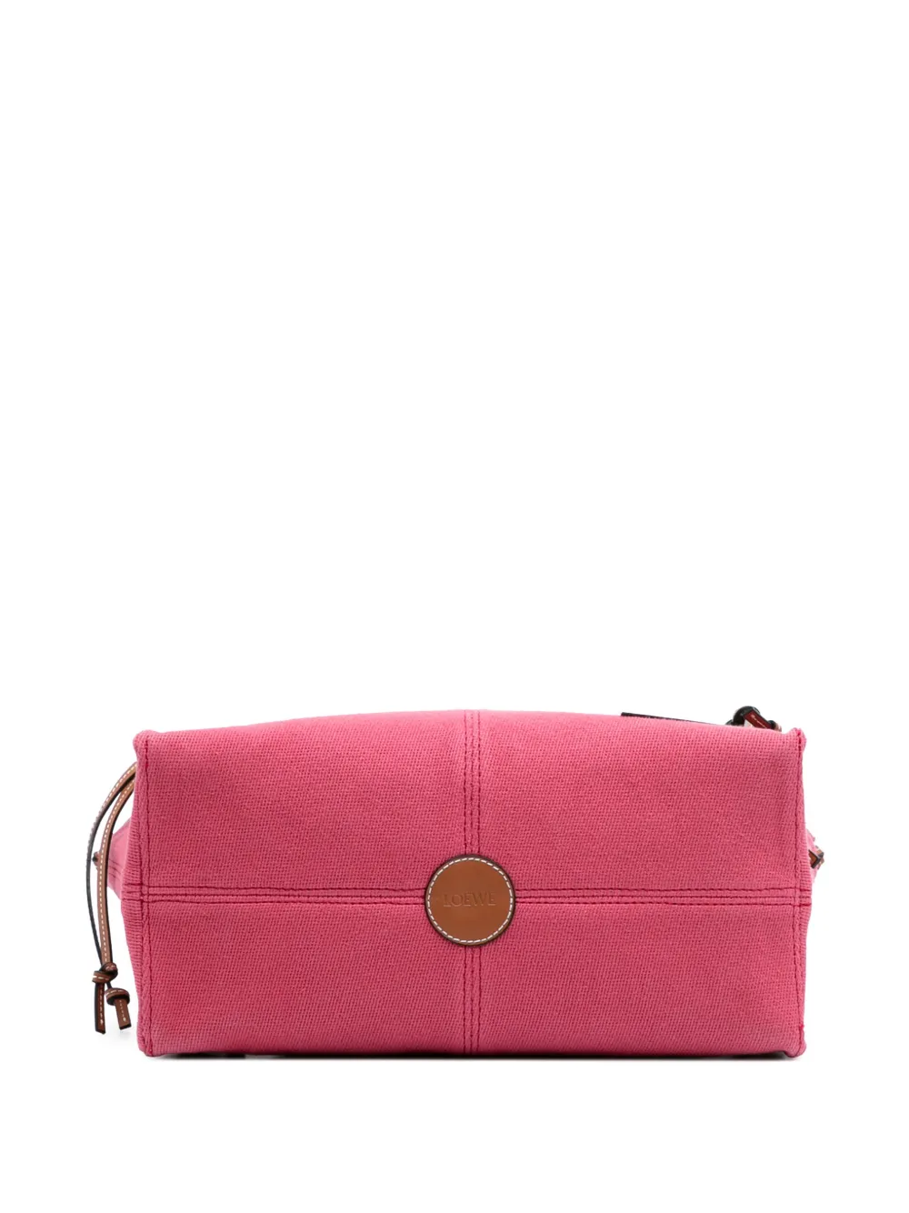 Pre-owned Loewe 2019 Small Canvas Cushion Tote Bag In Pink