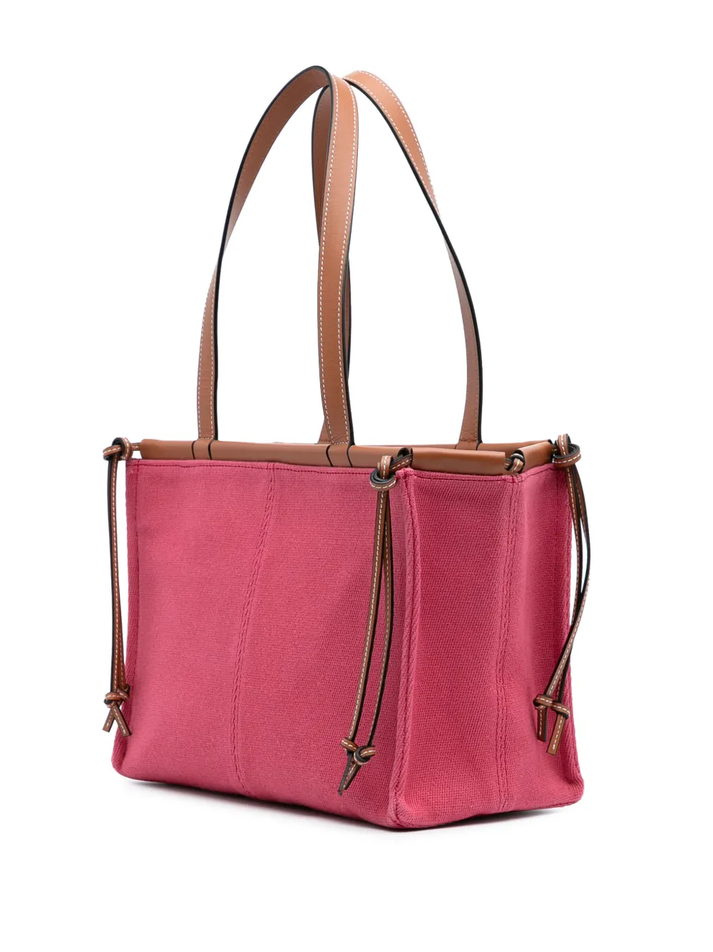 Pre-owned Loewe 2019 Small Canvas Cushion Tote Bag In Pink