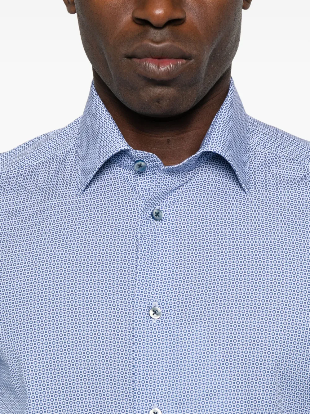 Sand Overhemd met geometrische print Wit