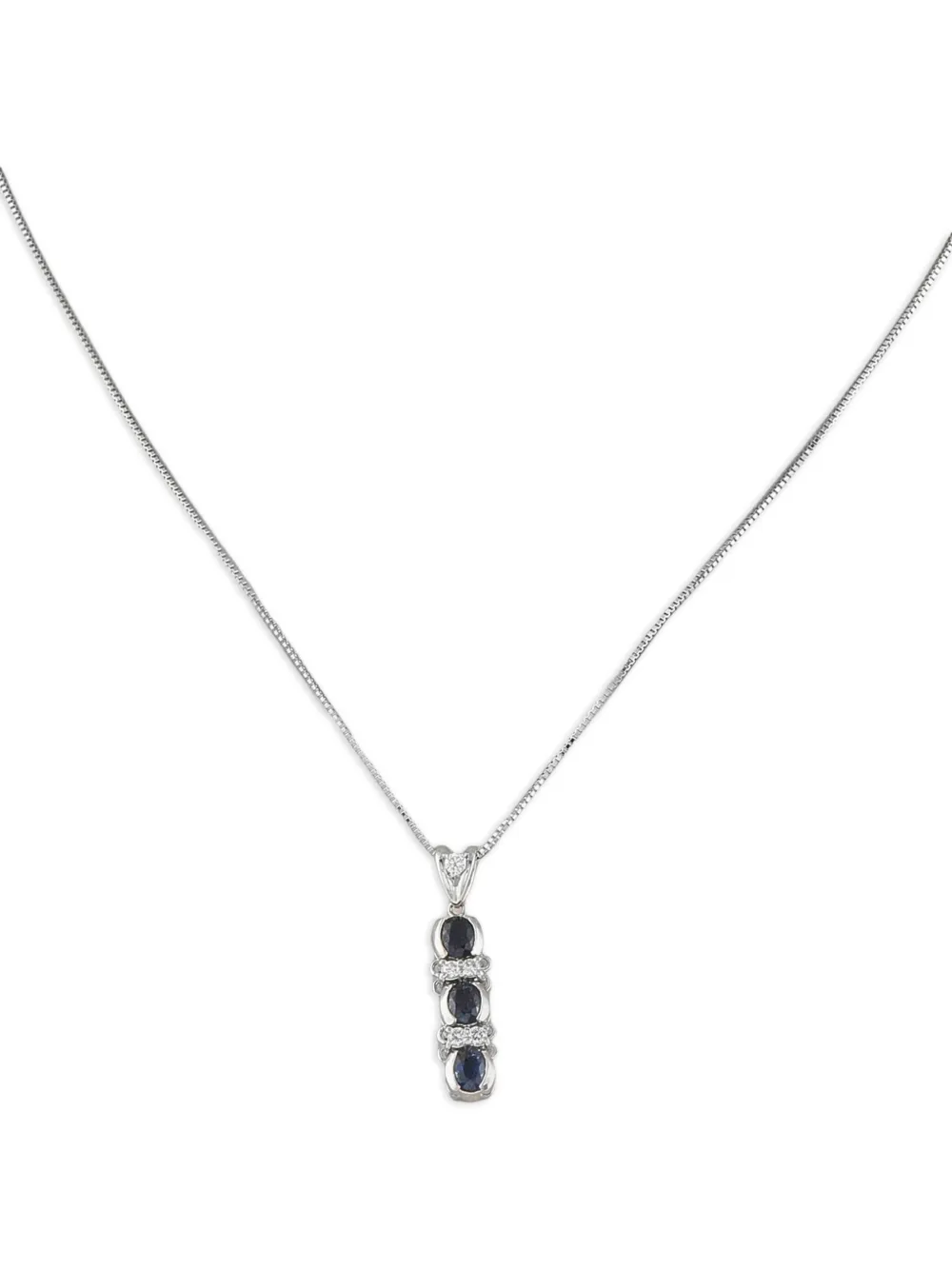 LB Exclusive platinum sapphire and diamond necklace | Image 2