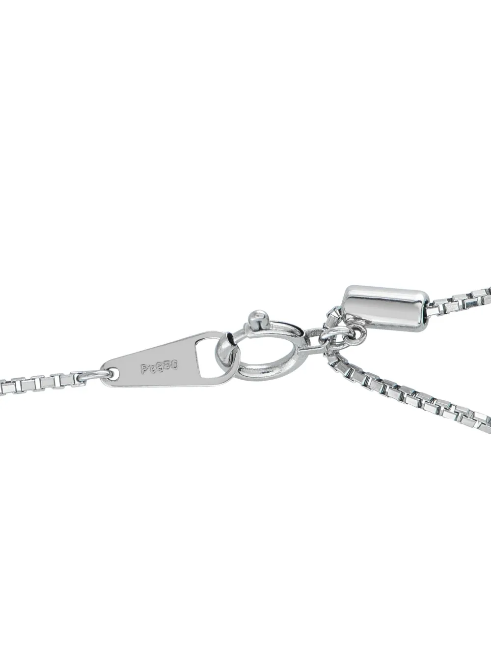 Pre-owned Lb Exclusive Platinum Diamond And Sapphire Necklace In Silver