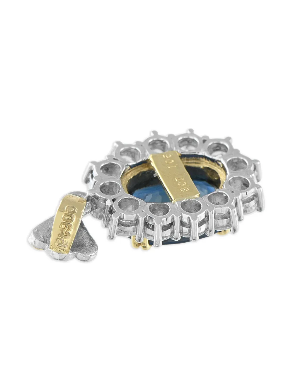 LB Exclusive platinum diamond and sapphire pendant | Image 2