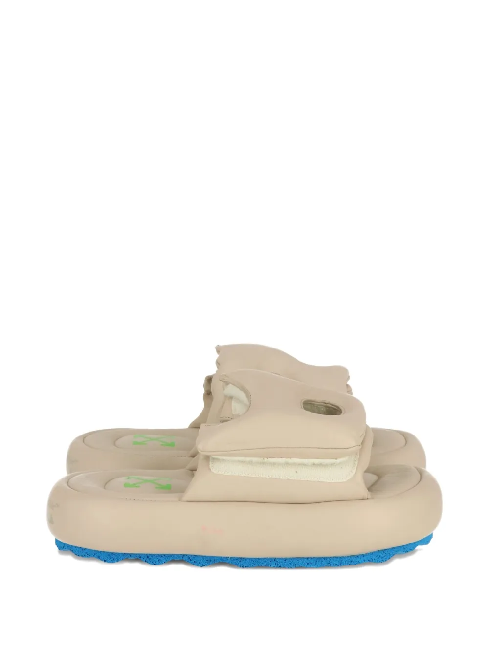 Off-white Woman Sandals Blush Size 6 Soft Leather In Neutral