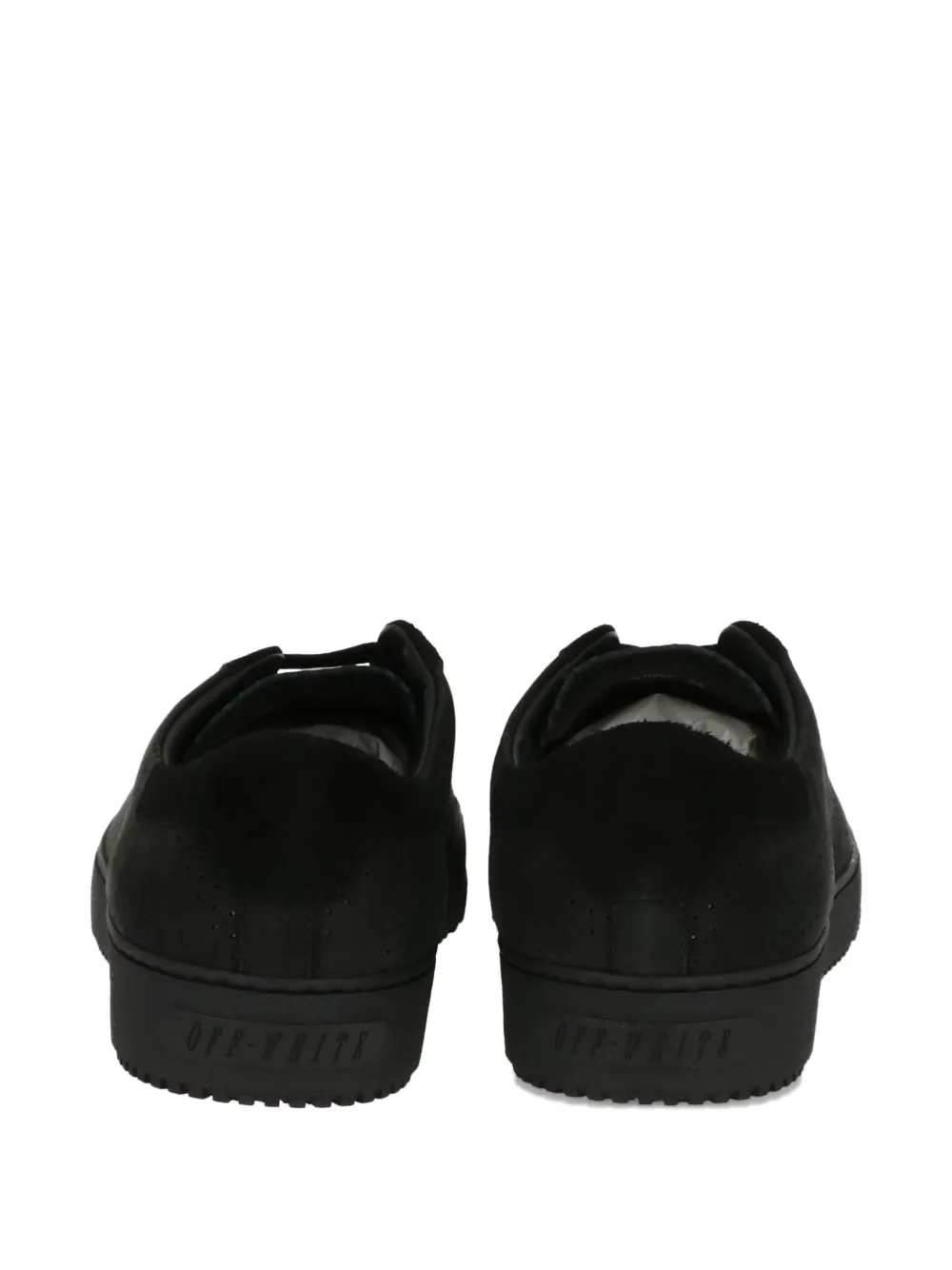 Off-white Perforated Lace-up Sneakers In Black