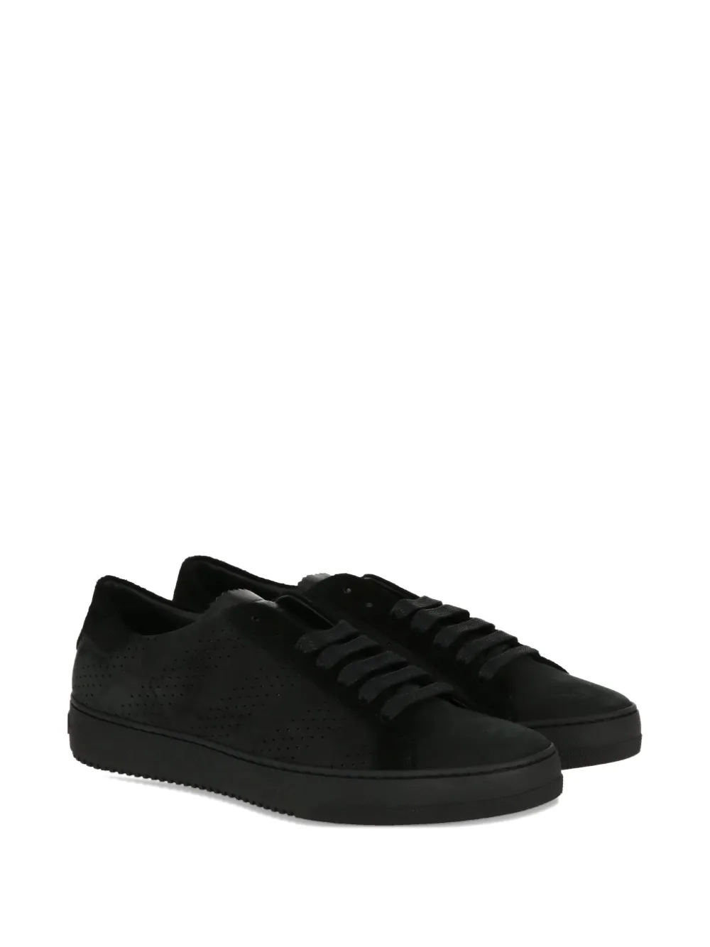 Off-white Perforated Lace-up Sneakers In Black