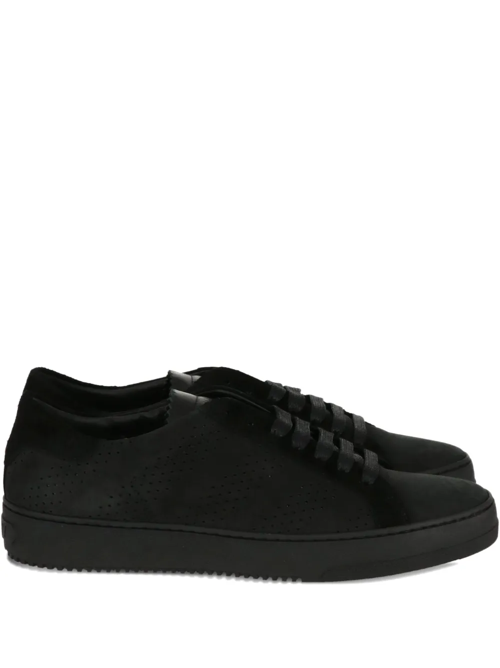 Off-white Perforated Lace-up Sneakers In Black