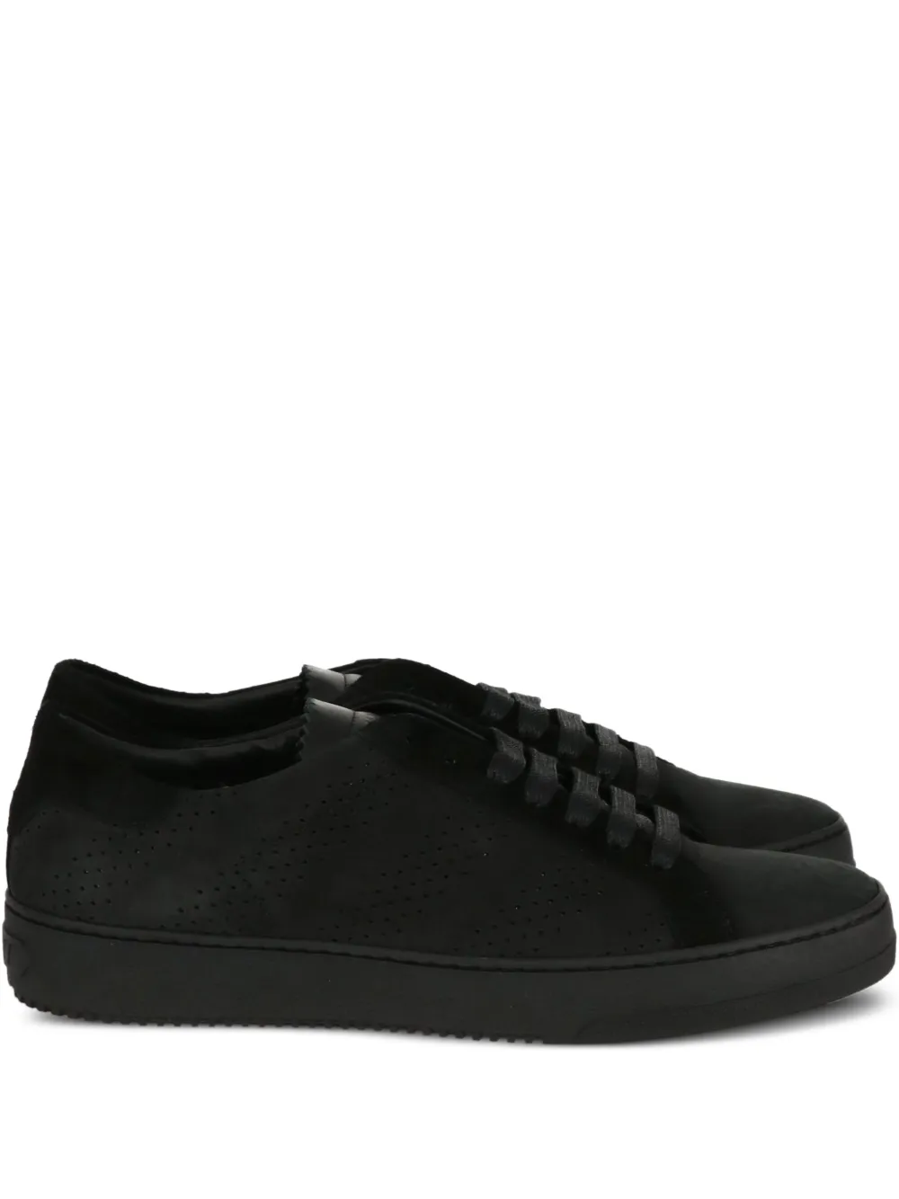 Off-White perforated lace-up sneakers Black