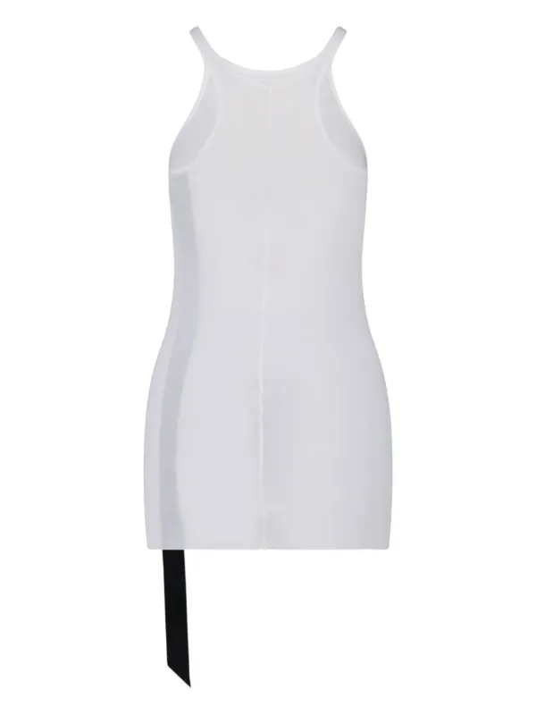 Rick Owens DRKSHDW Racer Ribbed Tank Top | White | FARFETCH