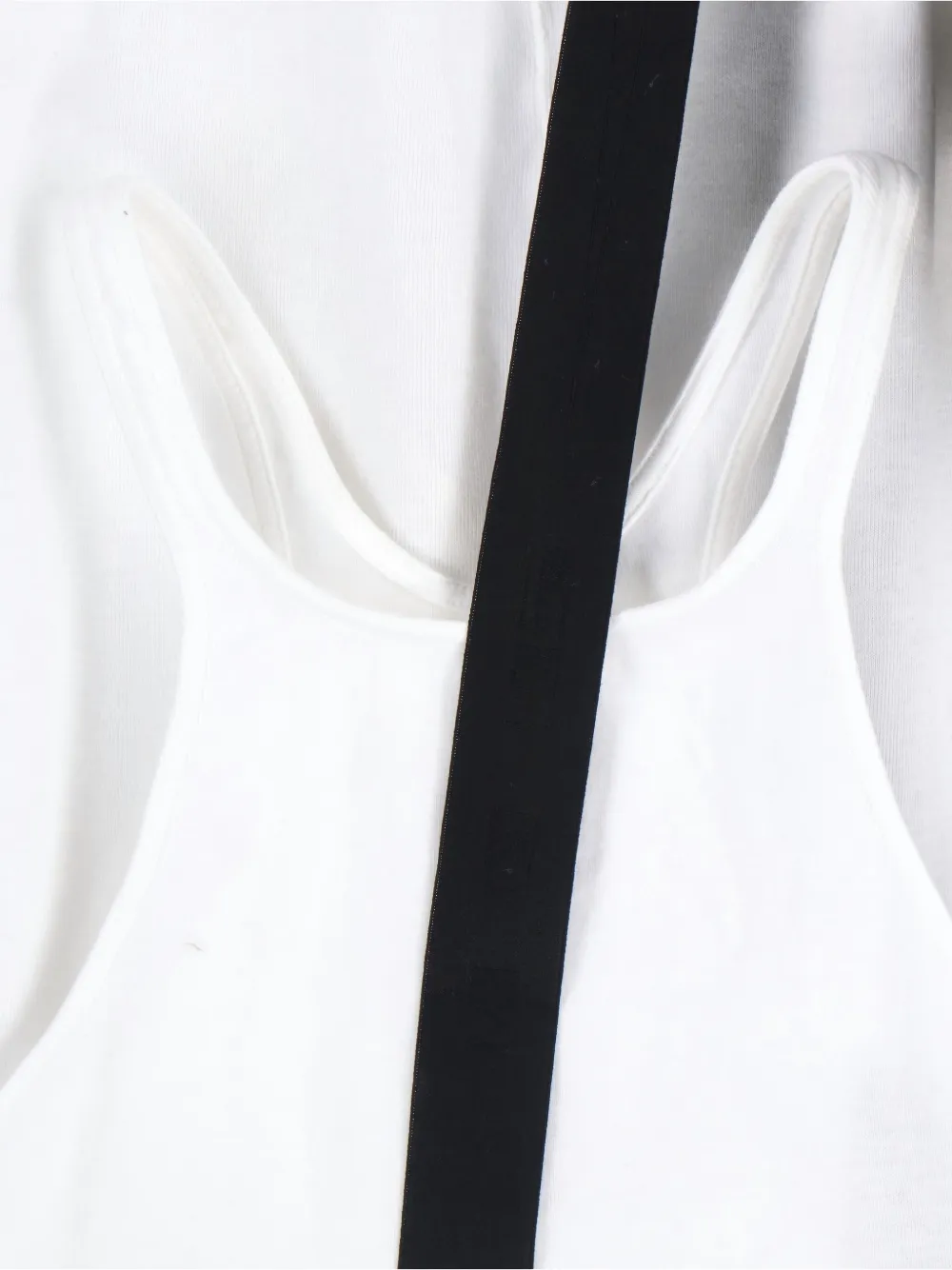 Rick Owens Drkshdw Racer Ribbed Tank Top In White