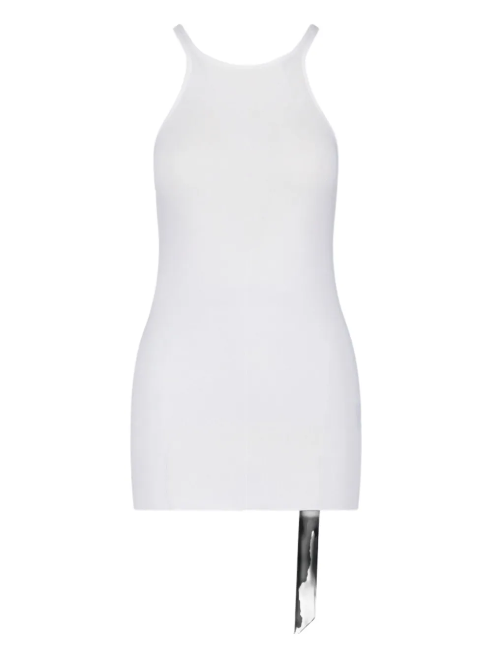 Rick Owens Drkshdw Racer Ribbed Tank Top In White