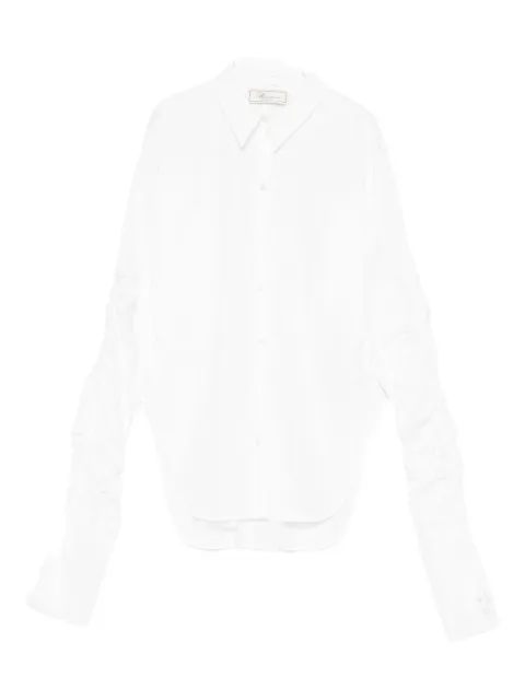 Blumarine camisa con mangas fruncidas y botones