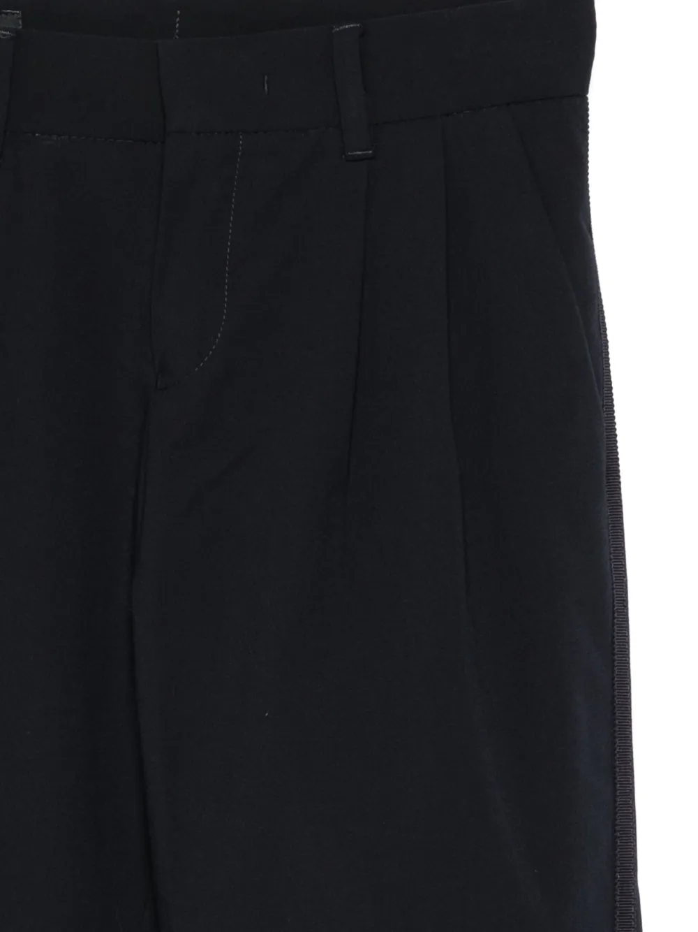 Emporio Armani Pleated Trousers In Black