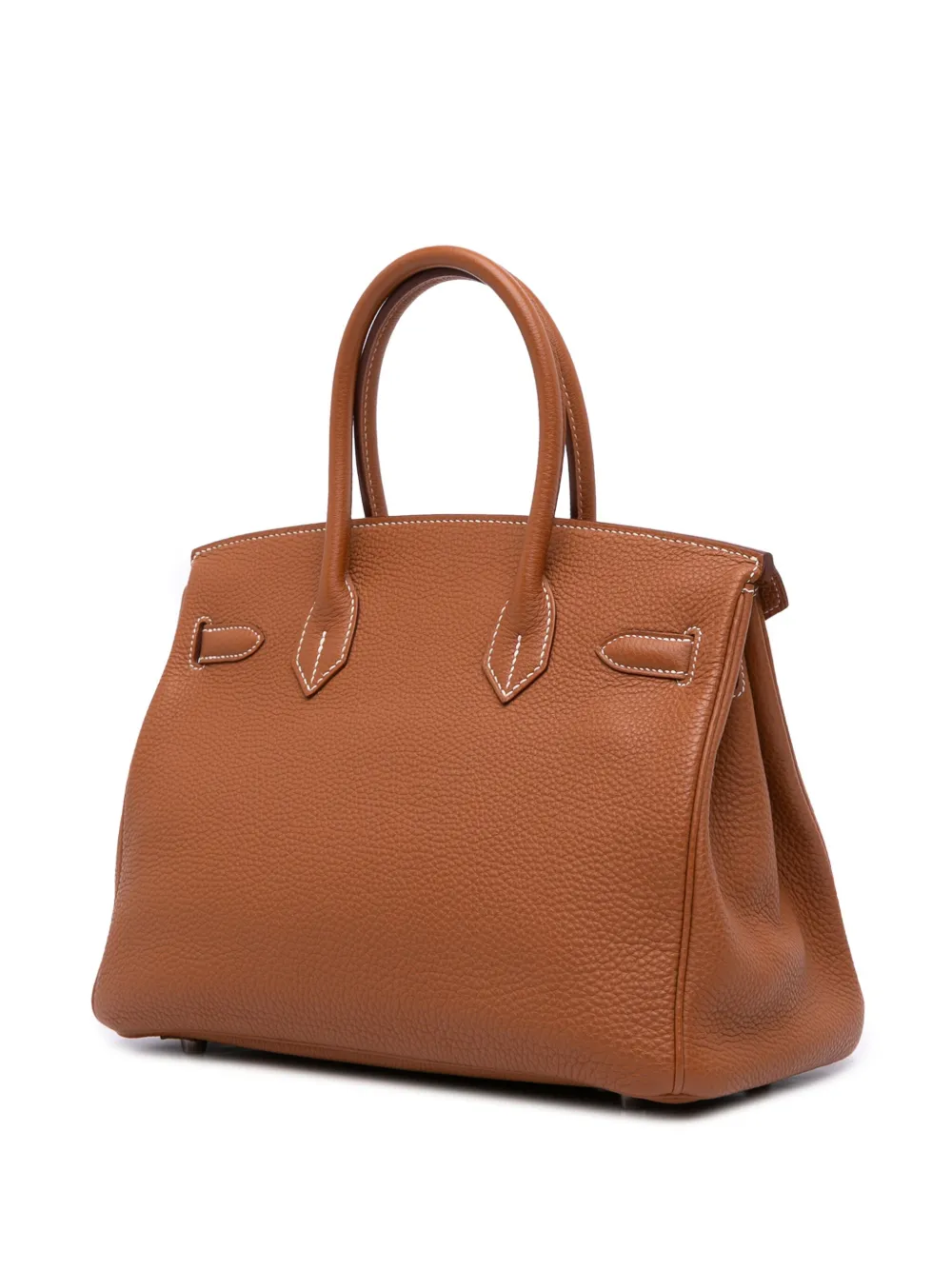Pre-owned Hermes 2009 Togo Birkin Retourne 30 Handbag In Brown