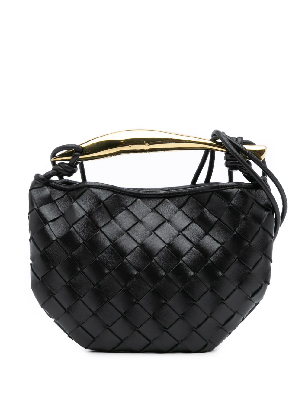 Bottega Veneta Pre-Owned 2012-2025 Baby Lambskin Intrecciato Sardine satchel | Black | Image 1