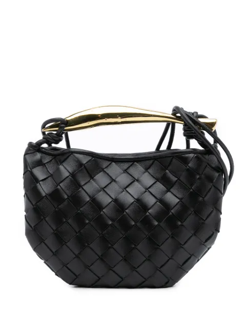 Bottega Veneta Pre-Owned شنطة 'ساردين' جلد حمل صغيرة بتصميم إنترشياتو وحمالة كتف 2012-2025