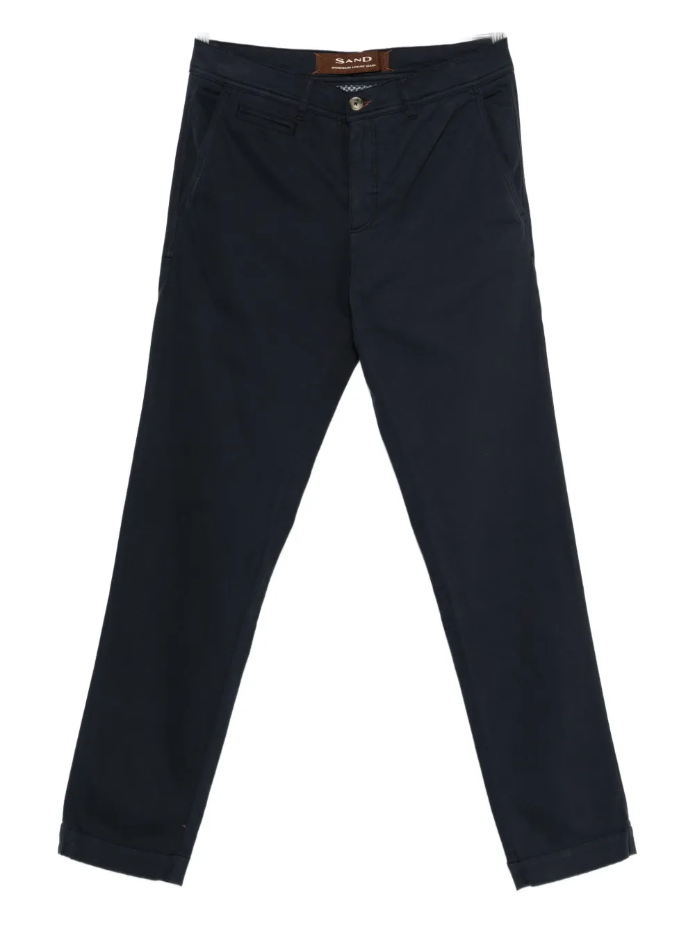 Sand Dilan cuffed cotton trousers | Blue | Image 1