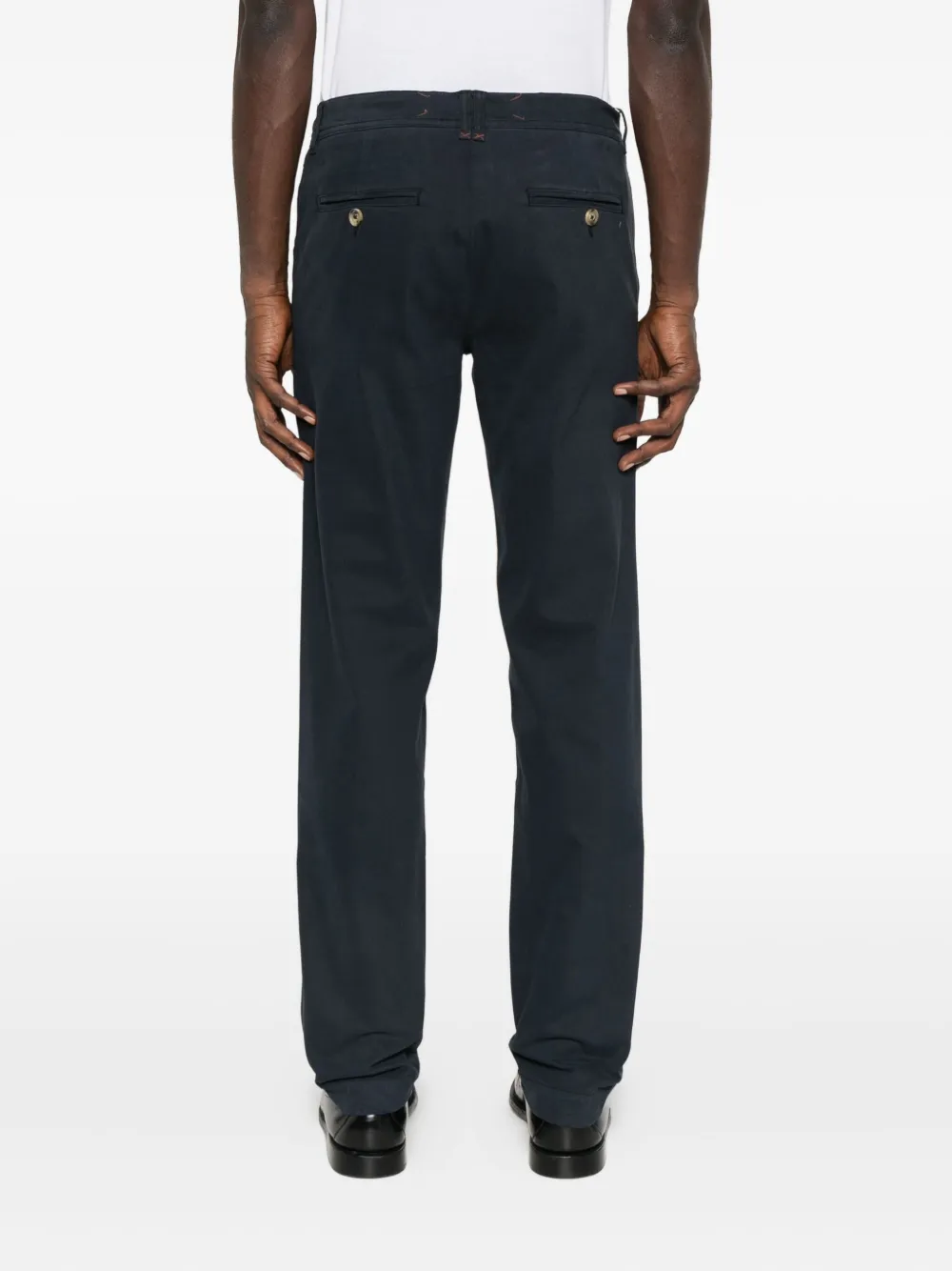 Sand Dilan Cuffed Cotton Trousers In Black