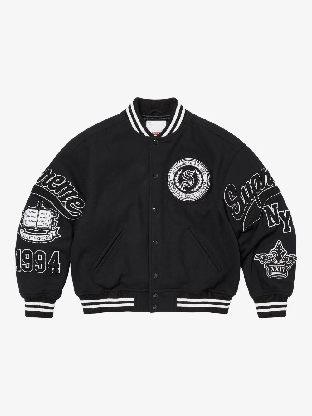 Supreme Veritas varsity jacket | Black | Image 1