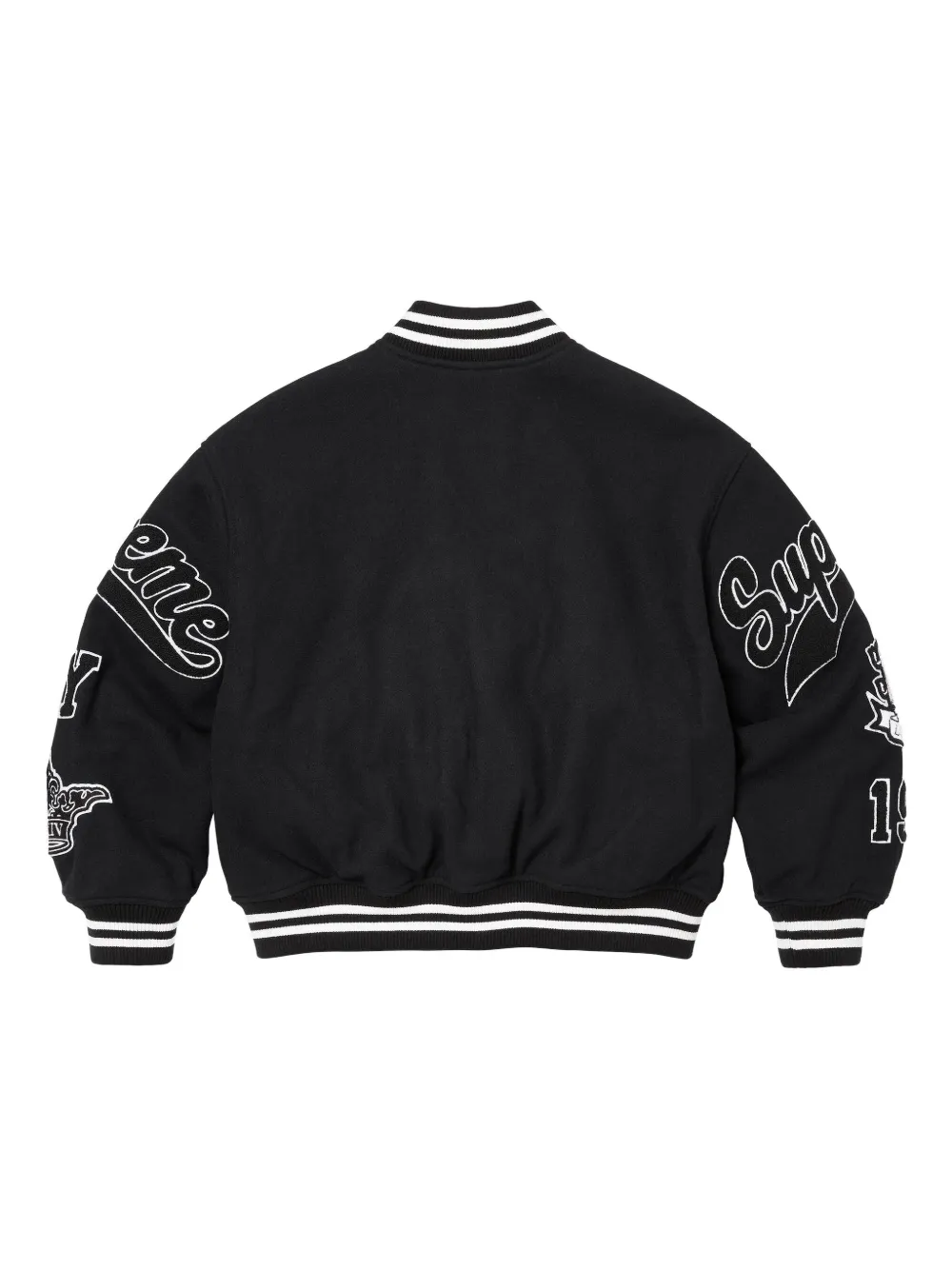 Supreme Veritas Varsity Jacket In Black
